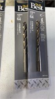 2 New Cobalt Drill bits