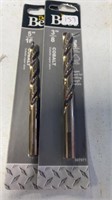 2 New Cobalt Drill bits