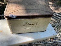 Vintage metal bread box