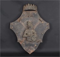 Large Cast Iron Castle Shield