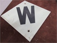 Railroad Sign "W" 12"