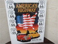 13 x 16 Metal 1 Sided Route 66 Sign