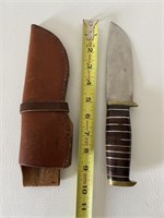 Buck Knife with leather Sheath