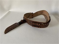Leather Holster with Kinfolk Hunting Knife
