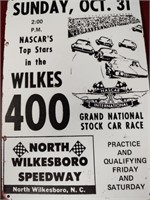 N. Wilksboro Speedway Metal Sign 12x8