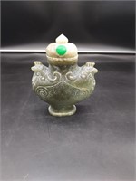 Carved Jade container