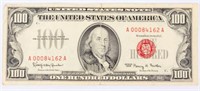 Coin 1966 United States $100 Note Red Seal