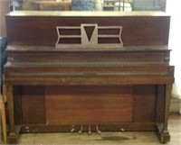 Vintage Working upright piano on wheels