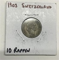 1903 Switzerland 10 Rappen