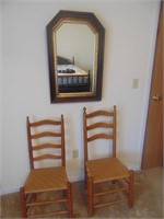 2 ladder back chairs