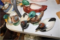 DUCK PLANTER AND DUCK DECOYS
