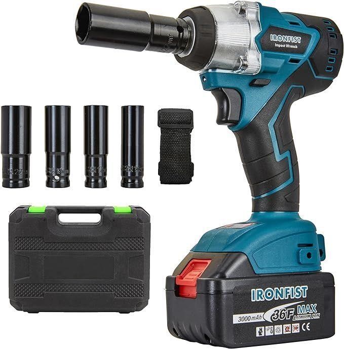95$-IRONFIST Cordless Impact Wrench, Electric