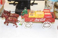 Coke Cast Iron horse and wagon