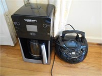 CD Player Radio and Cuisinart Coffee Pot
