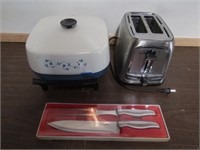 Toaster, electric fry pan