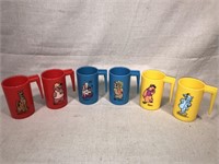 Six 1971 Hanna Barbera cups