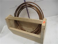 Copper tubing & wooden tool box
