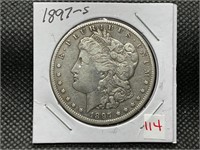 1897-S MORGAN SILVER DOLLAR