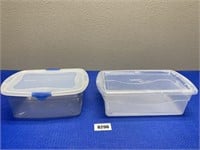 2, Food Storage Containers w/Lids