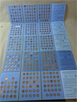 Collection Of Pennies. Lincoln Head Cents,