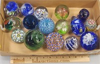 Art Glass Paperweights Lot Collection