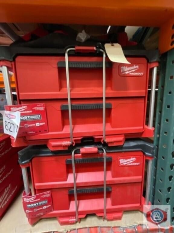 3 pcs; Milwaukee packout 2 drawer tool box and