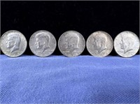 (5PCS) 1968 & 1969 KENNEDY HALF DOLLARS