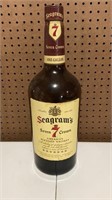 Vintage EMPTY Seagrams seven crown Magnum Bottle
