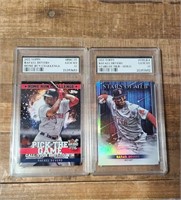 2x Rafeal Devers baseball cards
