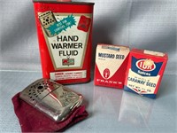 Mix lot- vintage hand warmer and caraway