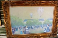 1 Framed French Scene on Canvas