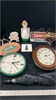 Duck wall decor, Home sign, clocks, not tested