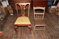 2 Wooden Chairs