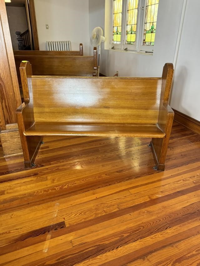 Vintage Wooden Church Pew #41 & #42 59 inches long