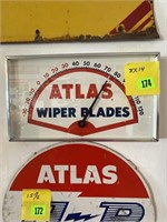 8 x 14” atlas wiper blades thermometer made in