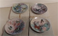 Four Lena Liu Butterfly Collector Plates W/ COA