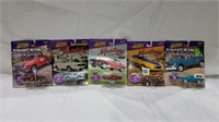 5 new sealed 90s johnny lighting cars