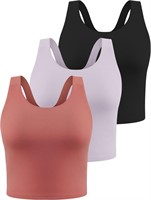 Ullnoy Women's 3-Pack Yoga Tops XL