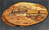 South West Railroad & U.S. Mail Print On Lacquer W