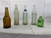 5 Old Glass Bottles