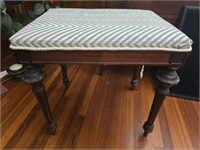 Mahogany wood vanity stool