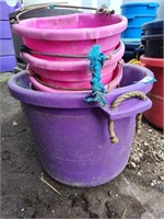 5 Gallon Bucket (6) and Water Tub