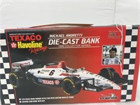 Die Cast Michael Andretti Coin Bank in Box 1:24