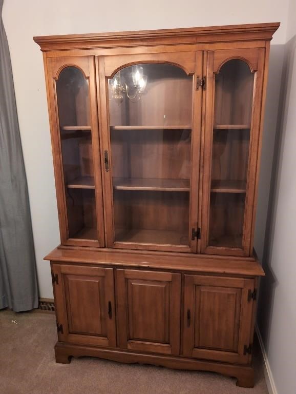 Maple China cabinet 46x72x17