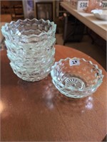 Whitehall 5 vintage glassware bowls