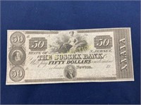 $50 SUSSEX BANK OF NEWTON BILL