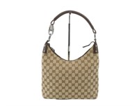 Gucci Brown Canvas One Shoulder Handbag