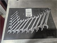Set of SAE Angled Open-End Wrenches