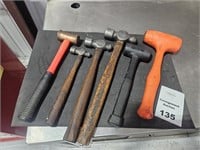 Various Ball Peen Hammers and Mallets