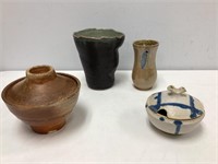 Four Signed Studio Pottery Pieces